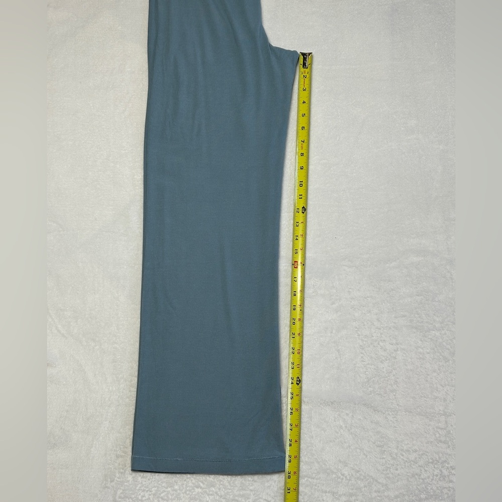 SKIMS Wide Leg Lounge Pants in Gray and Teal Blue - Picture 14 of 15